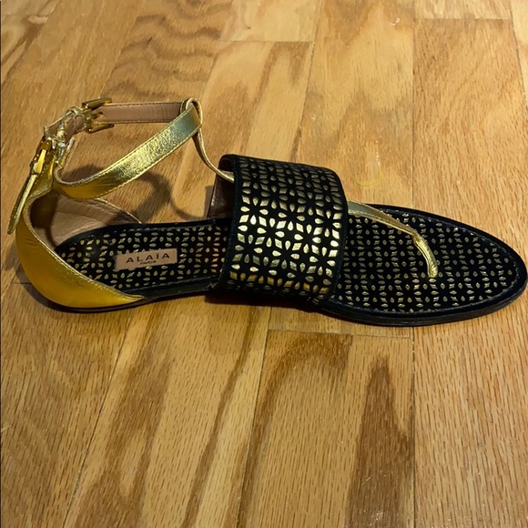 Alaia lazer cut suede and leather gladiator sandals size 40 - Picture 10 of 16